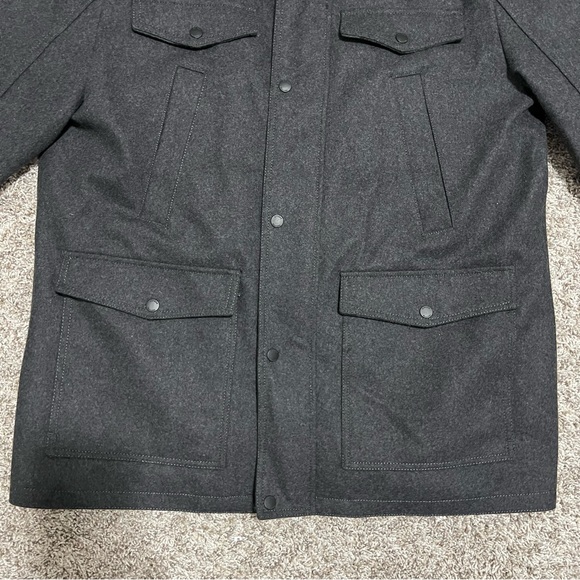 Men’s Guess Jacket Military Plaid Lined size XL Charcoal Gray like new 119RB221 - Picture 8 of 12